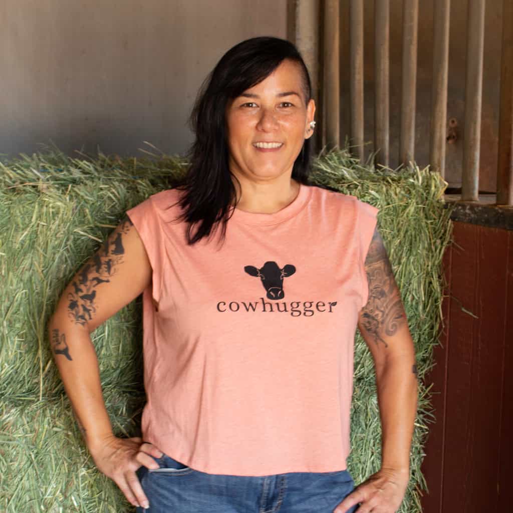 Cowhugger Women's Crop Tee - Black or Sunset